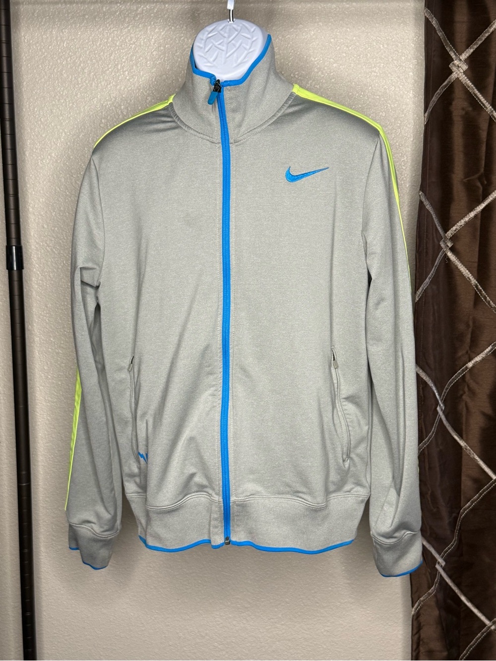 Nike Dri-FIT Better World Track Jacket Gray Volt Blue Men’s Large L
